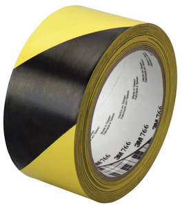 3M HAZARD WARNING TAPE 766 BLK/YELLOW 2"X36YD (405-021200-43181) View Product Image