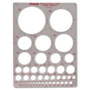 Chartpak Templates, Circles, 7 x 10, Smoke (CHA1204I) View Product Image