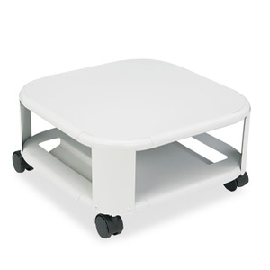Master Mead-Hatcher Mobile Printer Stand, Metal, 2 Shelves, 75 lb Capacity, 17.8" x 17.8" x 8.5", Platinum View Product Image