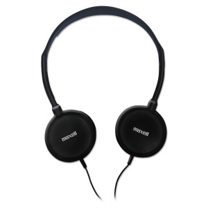 Maxell HP-200 Stereo Headphones, 4 ft Cord, Silver (MAX190318) View Product Image