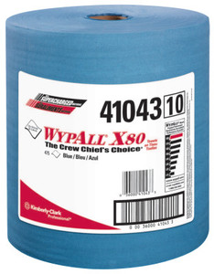 Wypall X80 Shop Pro Cloth Towel Blue 475/Roll (412-41043) View Product Image