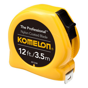 5/8"X12' Yellow Case Steel Power Tape Measure (416-4912) View Product Image