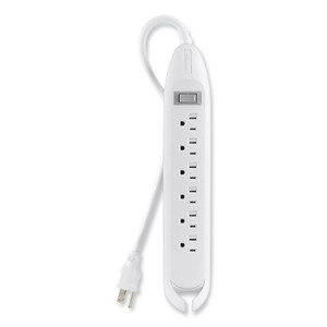 Belkin Power Strip, 6 Outlets, 12 ft Cord, White (BLKF9D16012) View Product Image