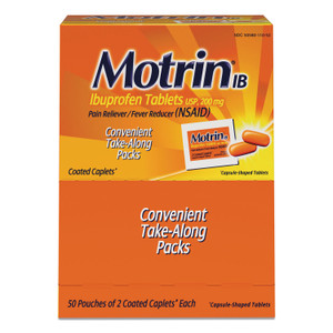 Motrin IB Ibuprofen Tablets, Two-Pack, 50 Packs/Box MCL48152 (MCL48152) View Product Image