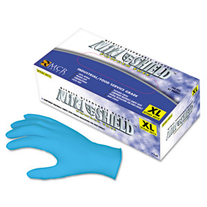 MCR Safety Disposable Nitrile Gloves, Large, 4 mil, Powder-Free, 100/Box (MPG6015L) View Product Image