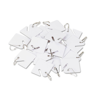 SecurIT Replacement Slotted Key Cabinet Tags, 1.63 x 1.5, White, 20/Pack (ICX94190027) View Product Image