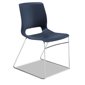 HON Motivate High-Density Stacking Chair, Supports 300 lb, 17.75" Seat Height, Regatta Seat, Regatta Back, Chrome Base, 4/Carton (HONMS101RE) View Product Image