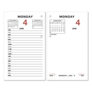 AT-A-GLANCE Two-Color Desk Calendar Refill, 3.5 x 6, White Sheets, 12-Month (Jan to Dec): 2024 View Product Image