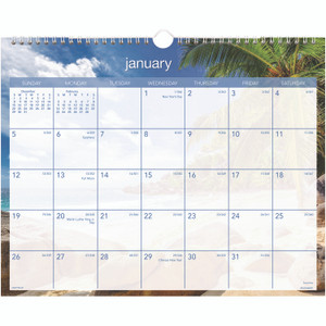 AT-A-GLANCE Tropical Escape Wall Calendar, Tropical Escape Photography, 15 x 12, Pale Blue/Multicolor Sheets, 12-Month (Jan to Dec): 2025 View Product Image