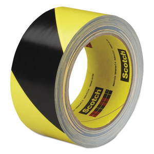 3M Safety Stripe Tape, 2" x 108 ft, Black/Yellow (MMM57022) View Product Image