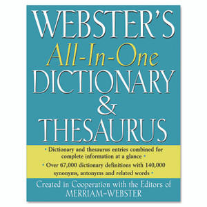 Merriam Webster All-In-One Dictionary/Thesaurus, Hardcover, 768 Pages View Product Image
