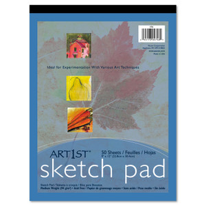 Pacon Art1st Sketch Pad, Unruled, 50 White 9 x 12 Sheets (PAC4746) View Product Image