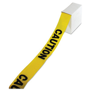 Impact Site Safety Barrier Tape, "Caution" Text, 3" x 1,000 ft, Yellow/Black (IMP7328) View Product Image