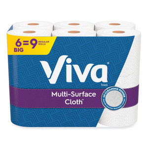 Viva Multi-Surface Cloth Choose-A-Sheet Kitchen Roll Paper Towels 2-Ply, 11 x 5.9, White, 83/Roll, 6 Rolls/Pack, 4 Packs/Carton (KCC49413) View Product Image