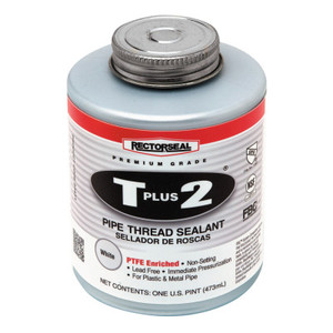 Rectorseal T Plus 2 Pipe Thread Sealants  1 Pint Can  White (622-23431) View Product Image