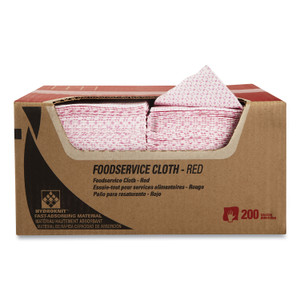 WypAll Foodservice Cloths, 12.5 x 23.5, Red, 200/Carton (KCC51639) View Product Image