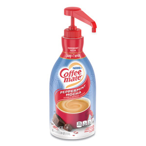 Coffee mate Liquid Coffee Creamer, Peppermint Mocha, 1500mL Pump Bottle (NES29600) View Product Image