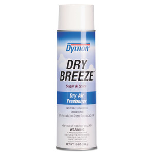 Dymon Dry Breeze Aerosol Air Freshener, Sugar and Spice, 10 oz Aerosol Spray, 12/Carton (ITW70220) View Product Image