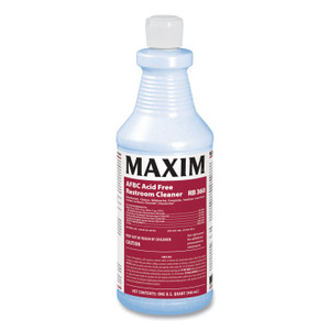 Maxim AFBC Acid Free Restroom Cleaner, Fresh Scent, 32 oz Bottle, 12/Carton (MLB03600012) View Product Image