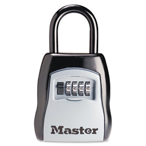 Master Lock Locking Combination 5 Key Steel Box, 3.25" Wide, Black/Silver (MLK5400D) View Product Image