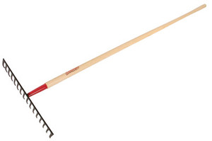 The Ames Companies  Inc. Level Rake  17 In Forged Steel Blade 16 Tine  66 In White Ash Handle (760-63111) View Product Image