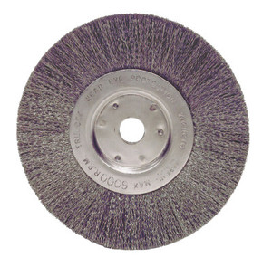 Weiler Narrow Face Crimped Wire Wheel  6 In D X 3/4 W  .0118 Stainless Steel  6 000 Rpm (804-01705) View Product Image