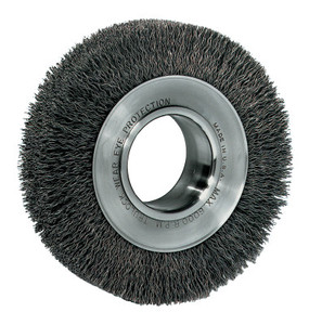 Weiler Wide-Face Crimped Wire Wheel  6 In Dia. X 1 1/4 In W  0.014 In Steel  6 000 Rpm (804-03070) View Product Image