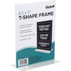 Golite nu-dell Sign Holder - Holds 8.50" x 11" Insert - Vertical - Plastic - Clear Product Image 