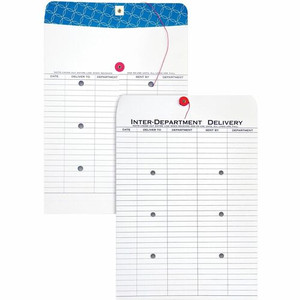 Quality Park 10 x 13 Treated Inter-Departmental Envelopes - Inter-department - #13 1/2 - 10" Width x 13" Length - 28 lb - String/Button Product Image 