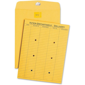 Quality Park 10 x 13 Inter-Departmental Envelopes with Resealable Closure - Inter-department - 10" Width x 13" Length - 32 lb - Self-sealing - Light Brown Product Image 