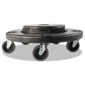 Rubbermaid Commercial Brute Quiet Dolly, 250 lb Capacity, 18.25" Diameter x 6.63"h, Black (RCP264043BLA) View Product Image