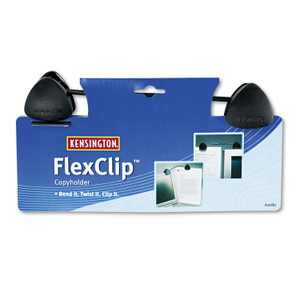 Kensington FlexClip Gooseneck Copyholder, Monitor/Laptop Mount, Plastic, Black (KMW62081) View Product Image