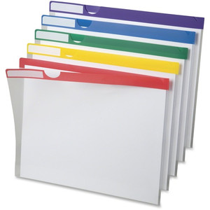 Pendaflex Letter Expanding File - 8 1/2" x 11" - 1" Expansion - Assorted - Reusable, Write-on Tab, Transparent Product Image 