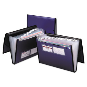 Pendaflex Professional Expanding Organizer, 7 Sections, Elastic Cord Closure, 1/6-Cut Tabs, Letter Size, Blue View Product Image