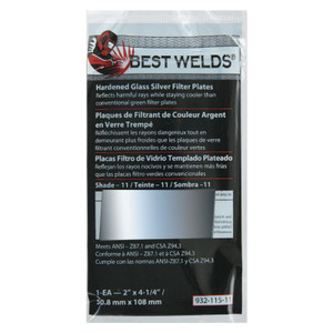 Ors Nasco Glass Silver Mirror Filter Plate, Silver/11, 2 In X 4.25 In, Glass (901-932-115-11) View Product Image
