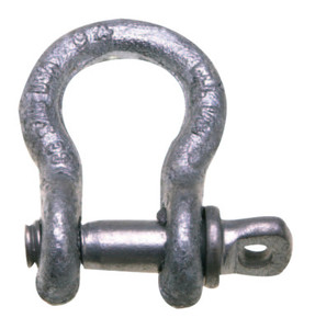 419 3/8" 1T Anchor Shackle W/Screw Pin Carbon (193-5410605) View Product Image