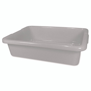 Rubbermaid Commercial Bus/Utility Tote, 20" x 15" x 5", Gray View Product Image