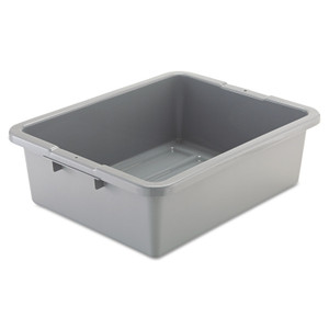 Rubbermaid Commercial Bus/Utility Box, 7.13 gal, 21.5" x 17.13" x 7", Gray View Product Image