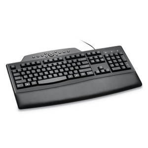 Kensington Pro Fit Comfort Keyboard, Internet/Media Keys, Wired, Black (KMW72402) View Product Image