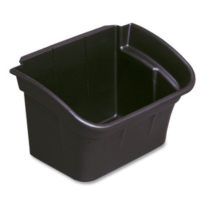 Rubbermaid Commercial Utility Bin, 4 gal, 17" x 12.13" x 10.5", Black (RCP335488BLA) View Product Image