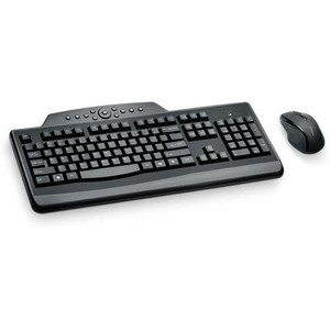 Kensington Pro Fit Media Wireless Desktop Set - USB Wireless RF 2.40 GHz Keyboard - English, French - Black - USB Wireless RF Mouse - Optical Product Image 