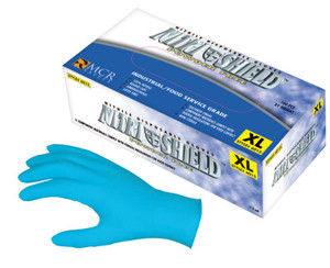 Mcr Safety Nitrile Disposable Gloves, Powder Free, Textured, 4 Mil, Large, Blue (127-6015L) View Product Image