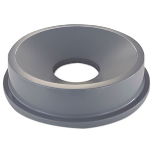 Rubbermaid Commercial Round BRUTE Funnel Top Receptacle, For 32-Gallon Containers, 22.38" Diameter x 5h, Gray (RCP3543GRA) View Product Image