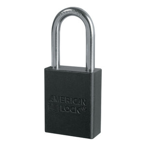Black Safety Lock-Out Padlock Aluminum Bo (045-A1106Blk) View Product Image