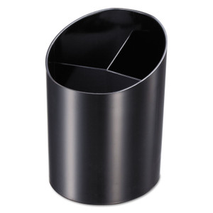 Officemate Recycled Big Pencil Cup, Plastic, 4.25 x 4.5 x 5.75, Black (OIC26042) View Product Image