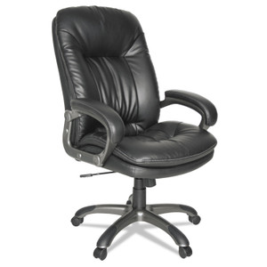 OIF Executive Swivel/Tilt Bonded Leather High-Back Chair, Supports Up to 250 lb, 18.50" to 21.65" Seat Height, Black (OIFGM4119) View Product Image
