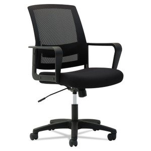 OIF Mesh Mid-Back Chair, Supports Up to 225 lb, 17" to 21.5" Seat Height, Black (OIFMS4217) View Product Image
