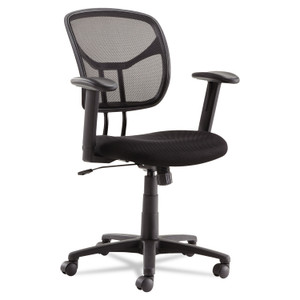 OIF Swivel/Tilt Mesh Task Chair with Adjustable Arms, Supports Up to 250 lb, 17.72" to 22.24" Seat Height, Black (OIFMT4818) View Product Image