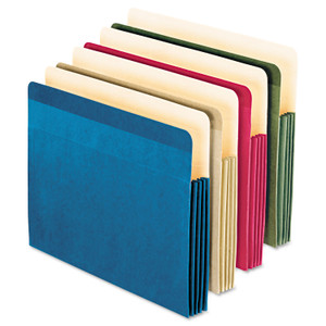 Pendaflex Recycled Colored File Pocket, 3.5" Expansion, Letter Size, Assorted Colors, 4/Pack View Product Image