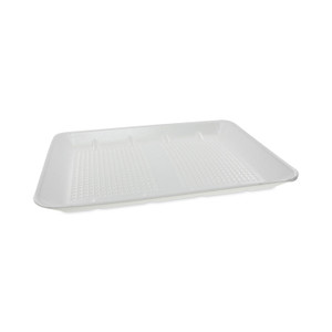 Pactiv Evergreen Supermarket Tray, #1014 Family Pack Tray, 13.88 x 9.88 x 1, White, Foam, 100/Carton (PCTHTF110140000) View Product Image